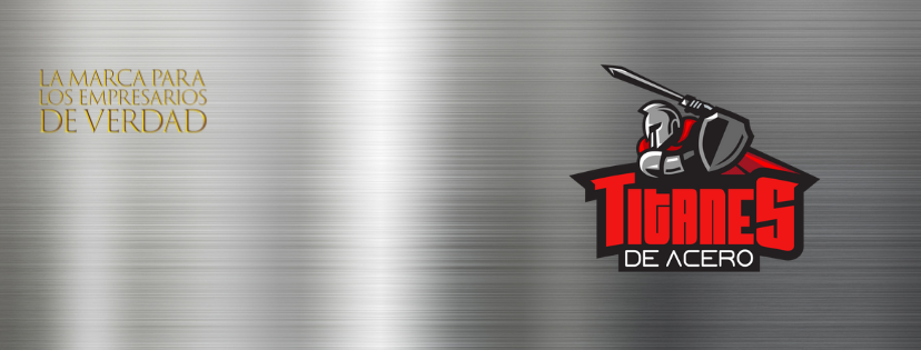 Banner con el logotipo de Titanes de Acero